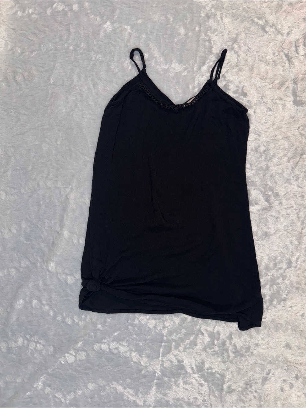 Mossimo Supply Co. Black Spaghetti Strap Lace-Trim Camisole